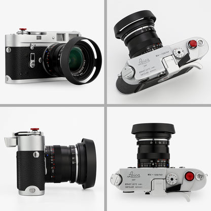 Haoge LH-ZV09 Round Metal Lens Hood for Carl Zeiss C Biogon T* 2.8/28 28mm f2.8 ZM, C Sonnar T* 1.5/50 50mm f1.5 ZM Lens