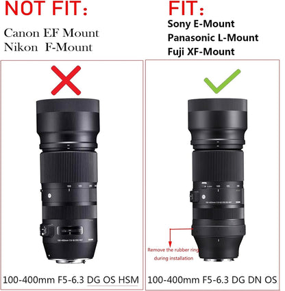Haoge LMR-SM140S Objektivschelle, Ersatzfuß für Stativringe, passend für Sigma 100-400mm F5-6.3 DG DN OS Objektiv mit Sony E-, L- und X-Mount sowie integrierter Arca-Swiss-Schnellwechselplatte 