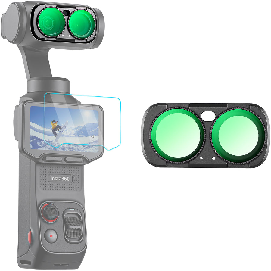 Haoge Magnetic CPL Polarizing Filter for Insta360 Luna Ultra,28-Layer HD Optical Glass,Glare Reduction,Aluminum Alloy Frame