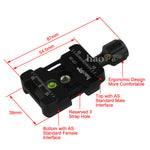 Load image into Gallery viewer, Haoge CP-39 Screw Knob Quick Release Clamp Adapter with Hand Strap Bosses Boss Slot fit RRS Sunwayfoto Kirk Benro Arca Swiss Tripod or Monopod Head on Canon Nikon Sony Pentax Olympus Fujifilm Camera
