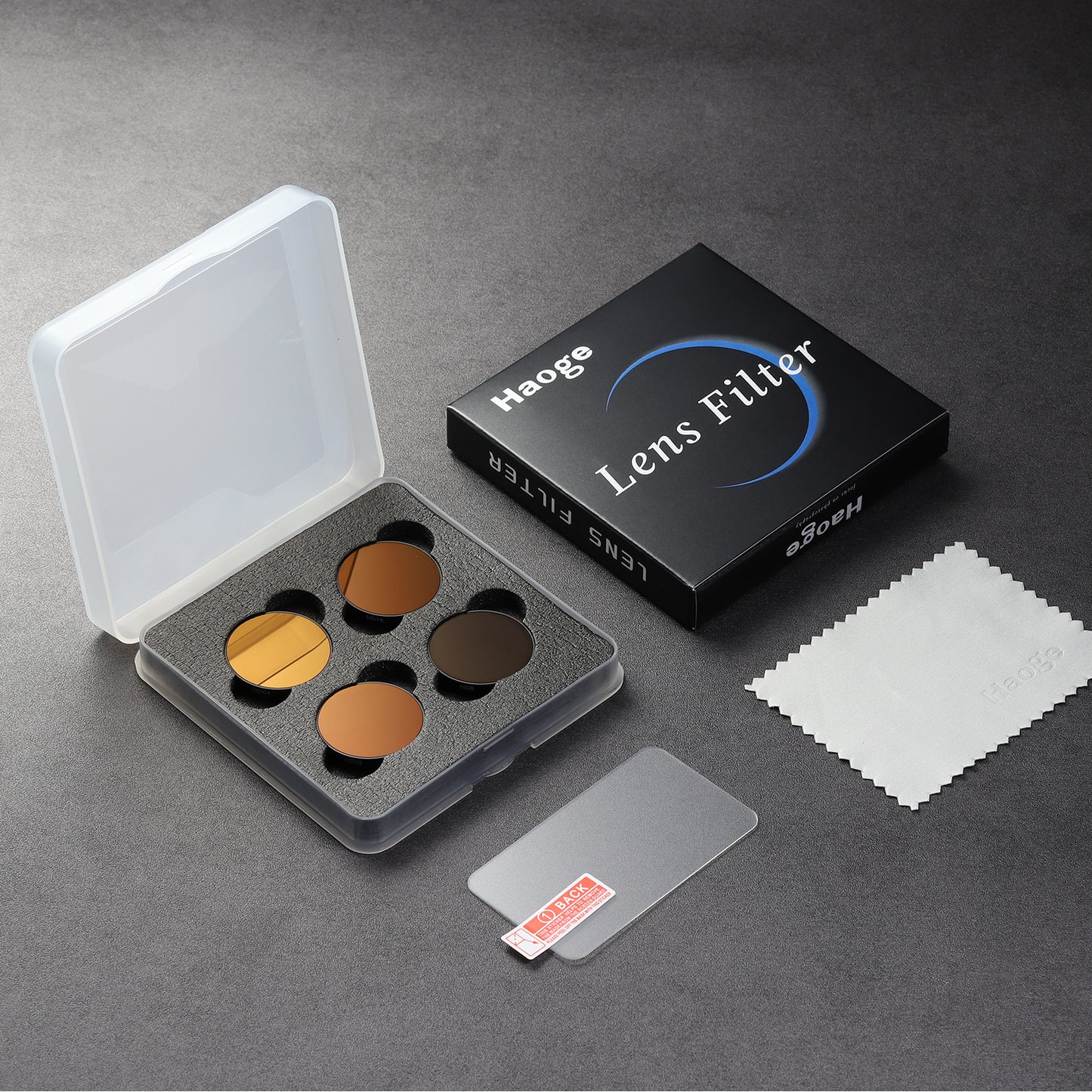 Haoge ND Filter Kit for Insta360 GO Ultra, ND8 ND16 ND32,ND64,4 Pack Light Reduction Exposure Control Optical Glass Filters with Multi-Layer Coating