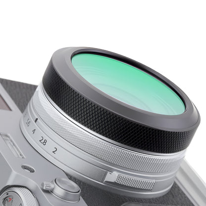 Haoge MC UV Camera Lens Protection Filter for Fujifilm X100VI Fuji X100V Camera with integrated adapter ring Black LUV-XVIB