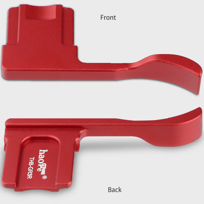 Haoge THB-GR3R Metal Hot Shoe Thumb Up Rest Hand Grip for RICOH GR III GRIII GR3 Camera Red