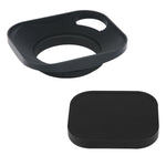 Load image into Gallery viewer, Haoge LH-B43P 43mm Square Metal Screw-in Lens Hood Hollow Out Designed with Cap for Leica Rangefinder Camera with 43mm E43 Filter Thread Lens Black
