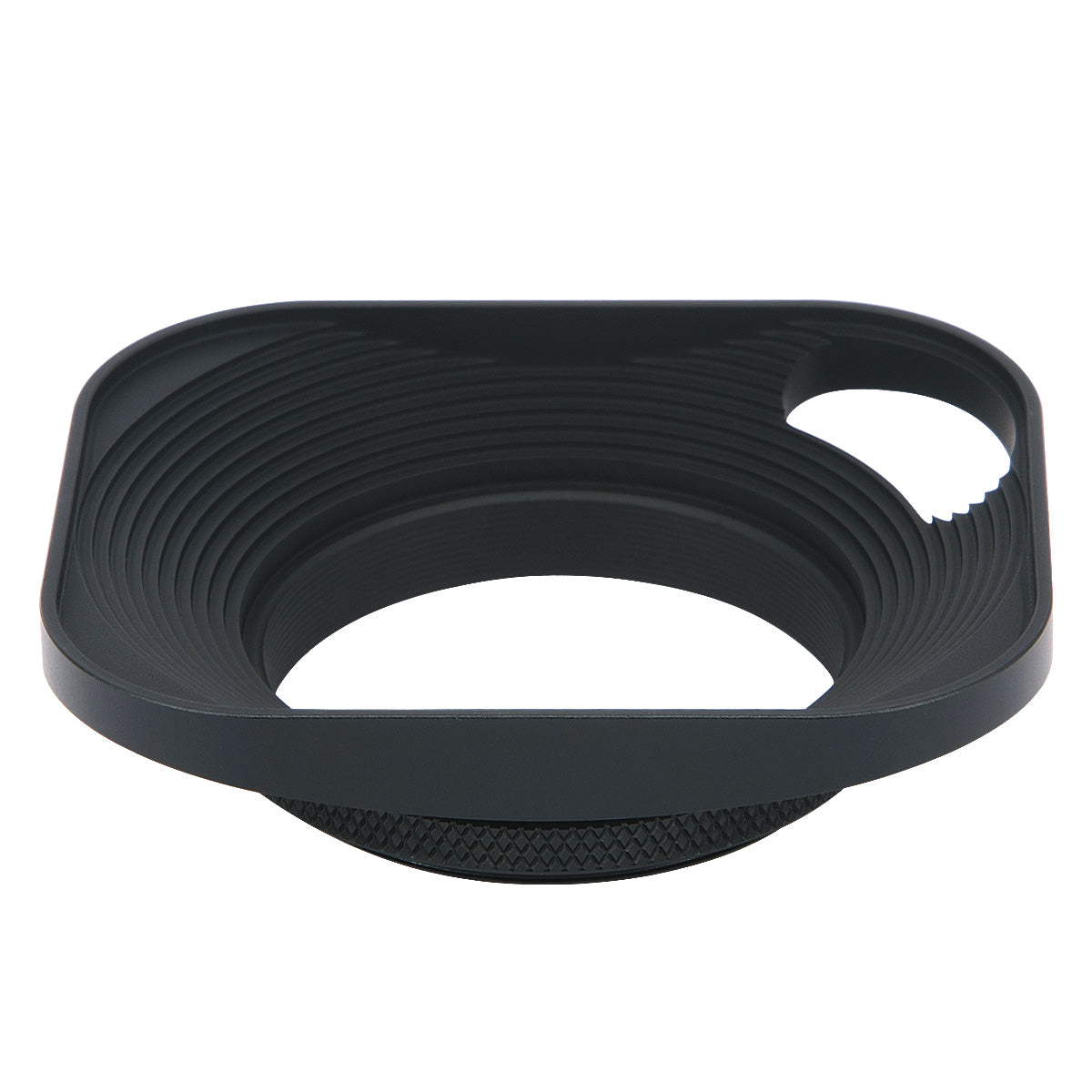 Haoge LH-B43P 43mm Square Metal Screw-in Lens Hood Hollow Out Designed with Cap for Leica Rangefinder Camera with 43mm E43 Filter Thread Lens Black