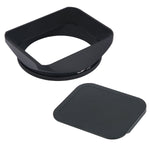 Load image into Gallery viewer, Haoge 67mm Square Metal Screw-in Mount Lens Hood Shade with Cap for 67mm Canon Nikon Sony Leica Leitz Carl Zeiss Voigtlander Nikkor Panasonic Fujifilm Olympus Lens and Other 67mm Filter Thread Lens
