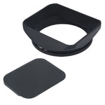 Load image into Gallery viewer, Haoge 67mm Square Metal Screw-in Mount Lens Hood Shade with Cap for 67mm Canon Nikon Sony Leica Leitz Carl Zeiss Voigtlander Nikkor Panasonic Fujifilm Olympus Lens and Other 67mm Filter Thread Lens
