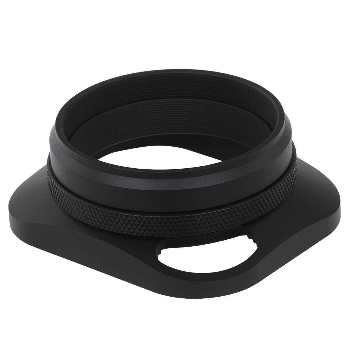 Haoge LH-E3P Square Metal Lens Hood Hollow Out Designed with 49mm Adapter Ring with Cap for Fujifilm Fuji FinePix X100 X100S X100T X70 X100F X100V Camera Replaces LH-X100 AR-X100 LH-X70 Black