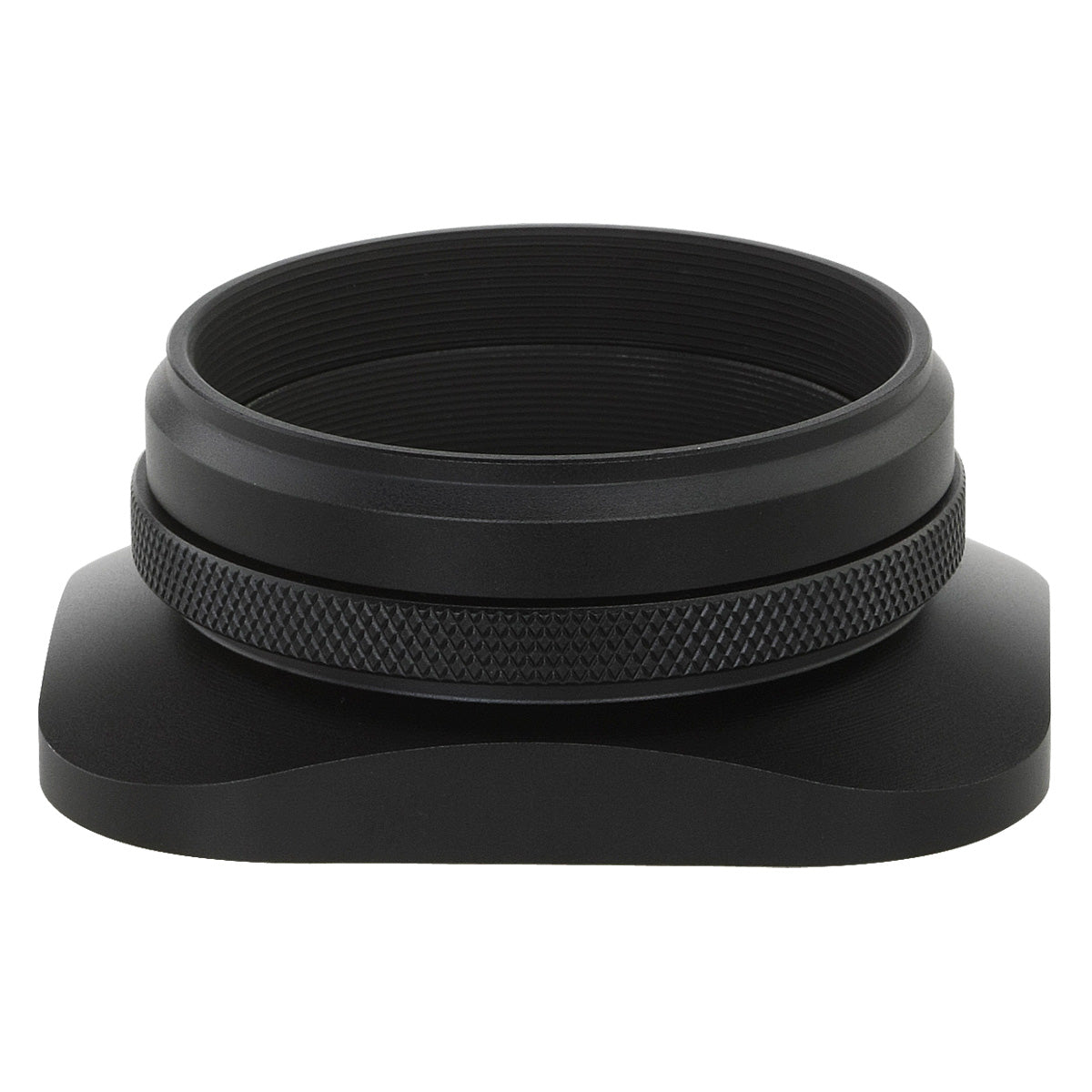 Haoge LH-E3T Square Metal Lens Hood with 49mm Adapter Ring with Cap for Fujifilm Fuji FinePix X100 X100S X100T X70 X100F X100V Camera Replaces Fujifilm LH-X100 AR-X100 LH-X70 Black