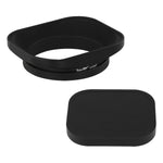 Load image into Gallery viewer, Haoge LH-E52T 52mm Square Metal Screw-in Lens Hood with Cap for 52mm Canon Nikon Sony Leica Voigtlander Nikkor Panasonic Pentax Contax Olympus Lens and Other Lens with 52mm Filter Thread
