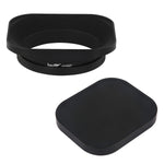 Load image into Gallery viewer, Haoge LH-E52T 52mm Square Metal Screw-in Lens Hood with Cap for 52mm Canon Nikon Sony Leica Voigtlander Nikkor Panasonic Pentax Contax Olympus Lens and Other Lens with 52mm Filter Thread
