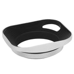 Load image into Gallery viewer, Haoge LH-ES2 49mm Square Metal Screw-in Lens Hood Hollow Out Designed with Cap for Leica Rangefinder Camera with 49mm E49 Filter Thread Lens Silver
