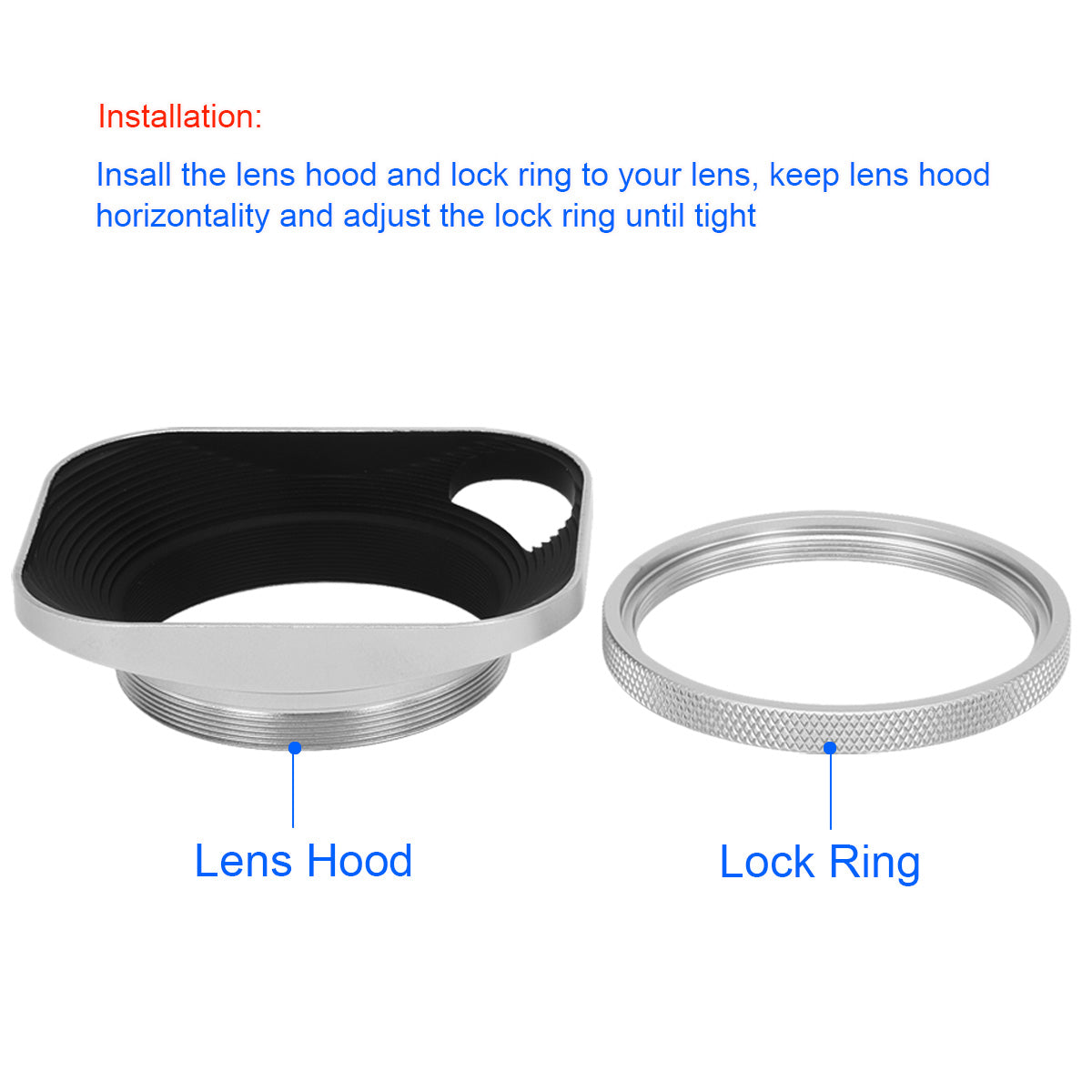 Haoge LH-E2P 49mm Square Metal Screw-in Lens Hood Hollow Out Designed with Metal Cap for Leica Rangefinder Camera with 49mm E49 Filter Thread Lens Haoge LH-E2P 49mm Square Metal Screw-in Lens Hood Hollow Out Designed with Metal Cap for Leica Rangefinder Camera with 49mm E49 Filter Thread Lens
