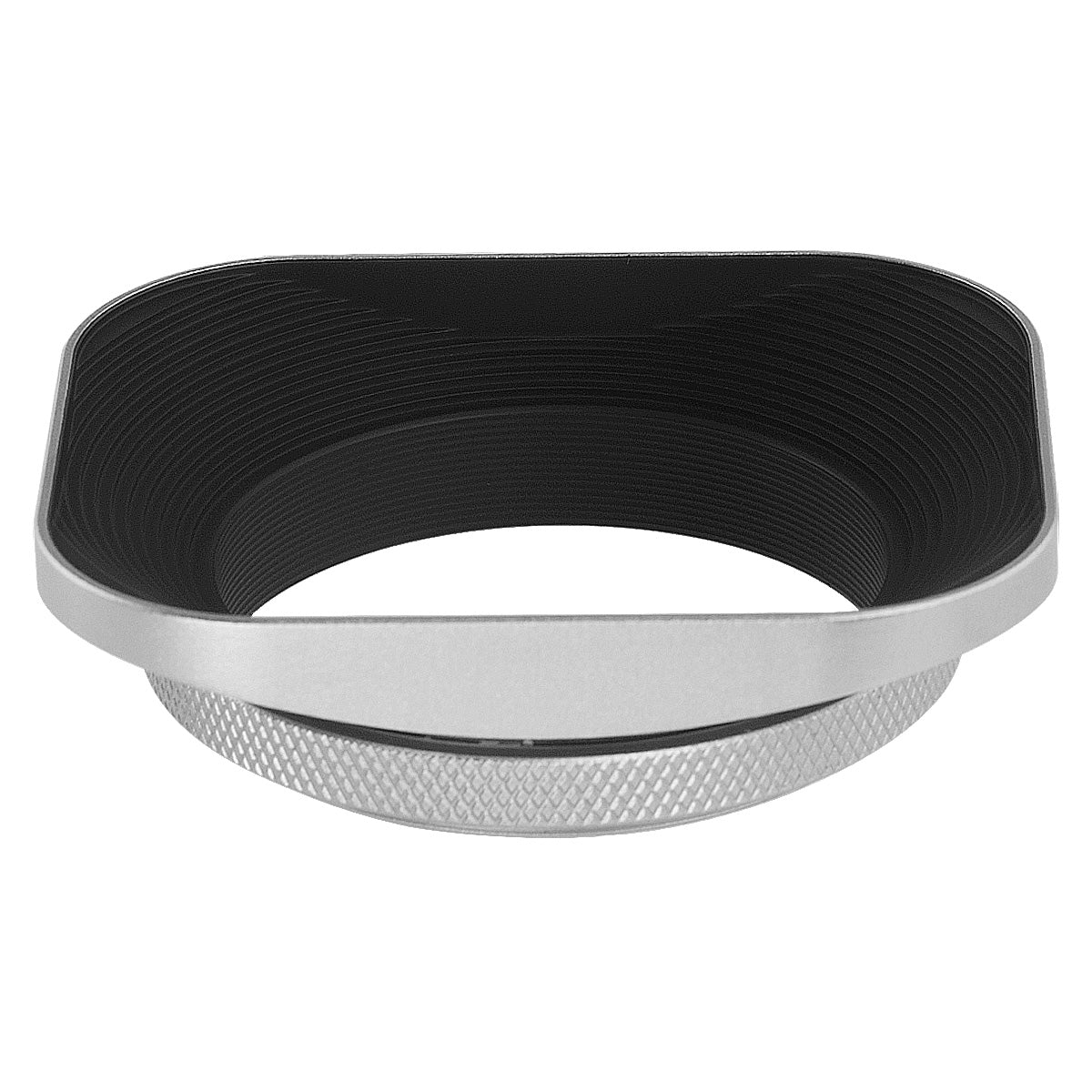 Haoge LH-EW2 49mm Square Metal Screw-in Lens Hood with Cap for 49mm Canon Nikon Sony Leica Voigtlander Nikkor Panasonic Pentax Contax Olympus Lens and Other Lens with 49mm Filter Thread Silver
