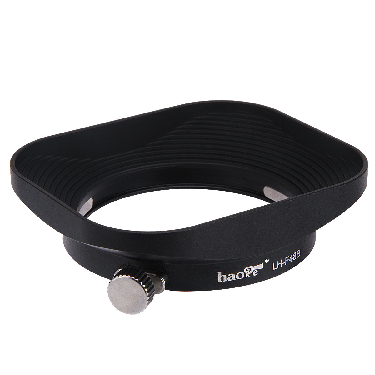 Haoge LH-F48B Square Metal Lens Hood Shade for Olympus M.ZUIKO Digital 17mm f1.8 Lens replace LH-48B Black