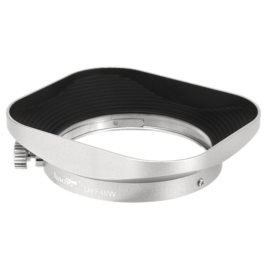 Haoge LH-F48W Square Metal Lens Hood Shade for Olympus M.ZUIKO Digital 17mm f1.8 Lens replace LH-48B Silver