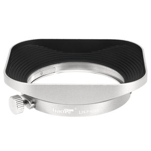Haoge LH-F48W Square Metal Lens Hood Shade for Olympus M.ZUIKO Digital 17mm f1.8 Lens replace LH-48B Silver