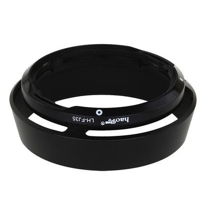 Haoge LH-FJ35 Bayonet Round Metal Lens Hood for Fujifilm Fuji Fujinon XF35mmF2 XF 35mm f/2 R WR, XF23mmF2 XF 23mm f2 R WR lens on X-Pro2 X-T2 X-T20 X-T10 X-E2S X-A5 X-A20 X-E3 X-H1 replace LH-XF35-2