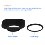Load image into Gallery viewer, Haoge LH-LC43B 43mm Square Metal Screw-in Lens Hood with Cap for Voigtlander Nokton Classic 35mm f1.4 40mm f/1.4 MC SC VM, Carl Zeiss Biogon T ZM 35mm f2.8 35mm f2, Leica X Typ 113 Lens Black
