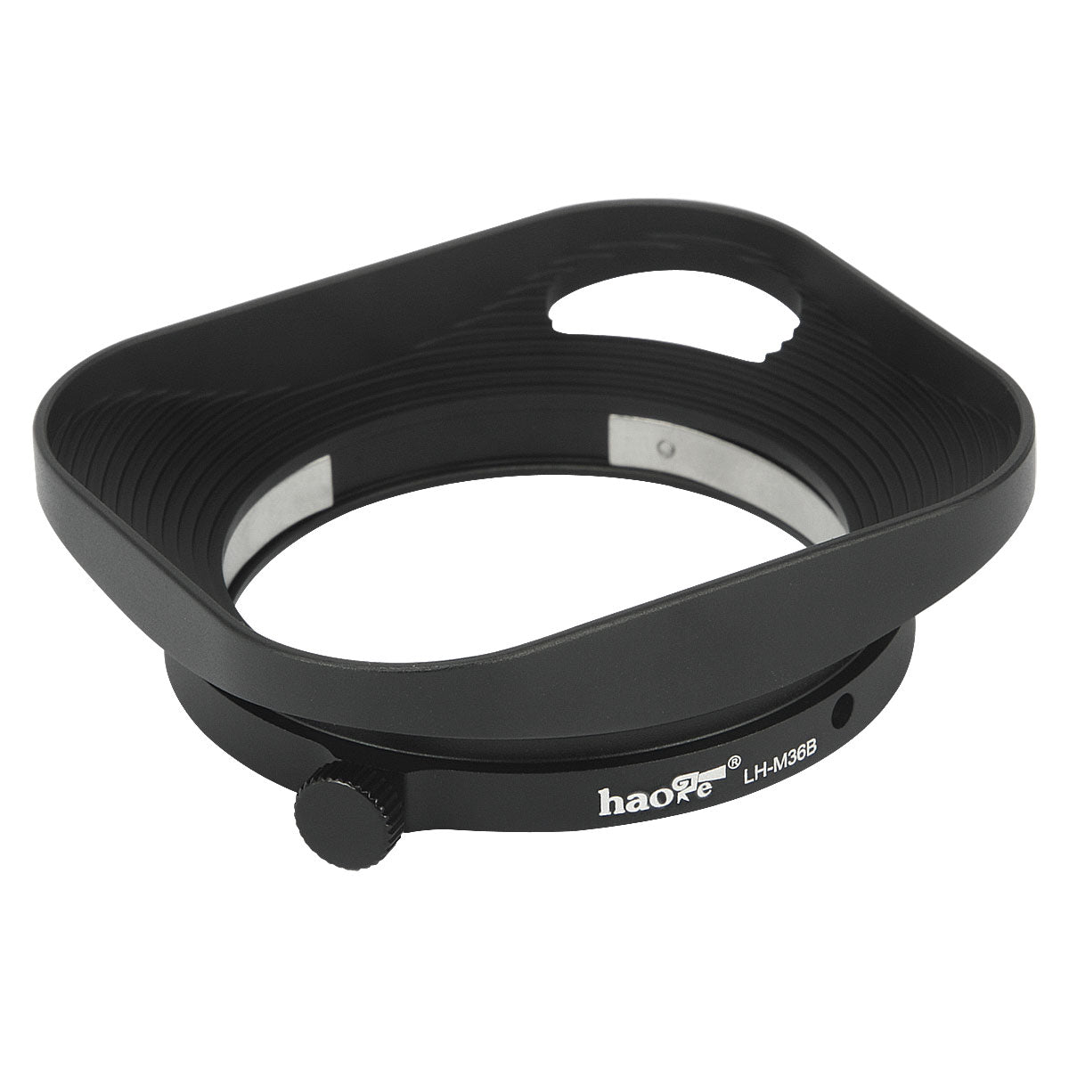 Haoge LH-M36B Square Metal Lens Hood Hollow Out Designed with Cap for Leica Summicron 35mm f2, Summicron M 35mm f2, Summicron-M 35mm f2 ASPH and Elmarit-M 28mm f2.8 ASPH Lens Black
