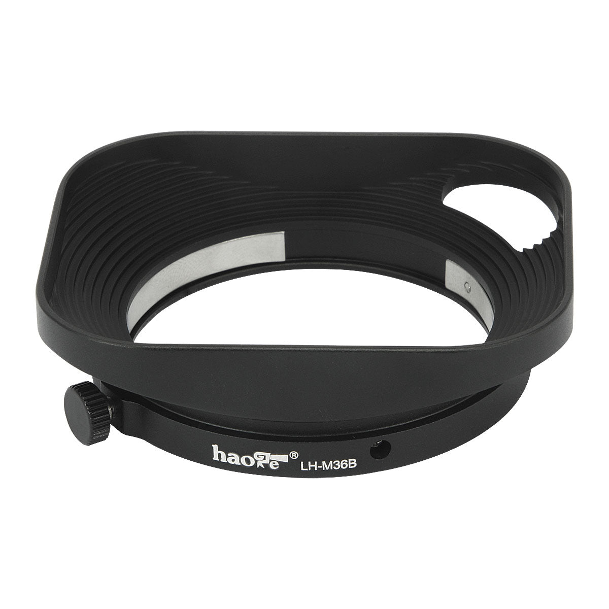 Haoge LH-M36B Square Metal Lens Hood Hollow Out Designed with Cap for Leica Summicron 35mm f2, Summicron M 35mm f2, Summicron-M 35mm f2 ASPH and Elmarit-M 28mm f2.8 ASPH Lens Black