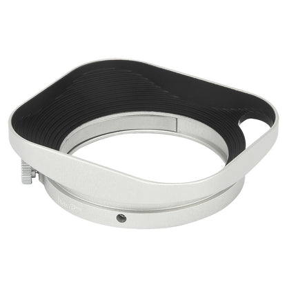 Haoge LH-M36W Square Metal Lens Hood Hollow Out Designed with Cap for Leica Summicron 35mm f2, Summicron M 35mm f2, Summicron-M 35mm f2 ASPH and Elmarit-M 28mm f2.8 ASPH Lens Silver