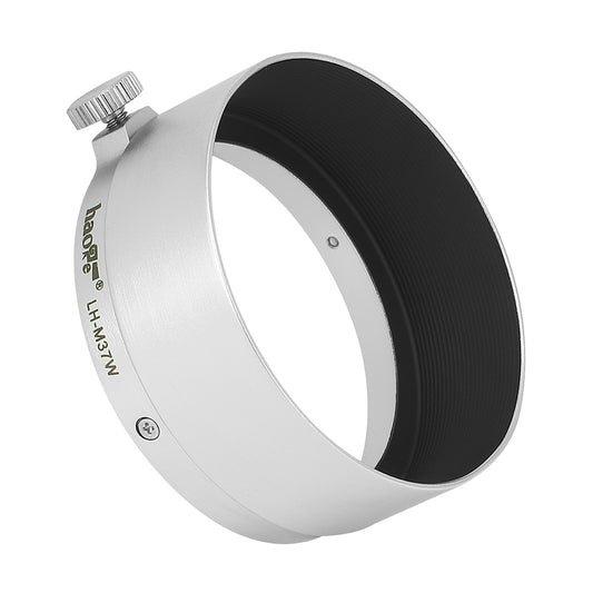 Haoge LH-M37W Metal Lens Hood for Leica Leitz Elmar 3.5cm 35mm f3.5 A36, Elmar 50mm f3.5 A36, Summaron 3.5cm 35mm f3.5 A36 and Other Lens with 36mm Outside Size Silver