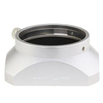 Load image into Gallery viewer, Haoge LH-M47W Metal Lens Hood Shade for Olympus M.ZUIKO Digital 12mm f/2 Lens Silver
