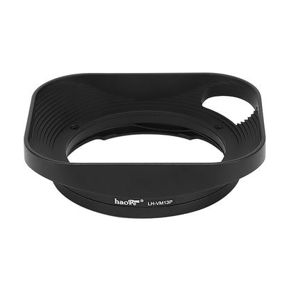 Haoge LH-VM13P Bayonet Square Metal Lens Hood Shade with Hollow Out Designed for Voigtlander 35mm f2 1:2/35 ULTRON Aspherical Vintage Line VM Lens replace LH-12