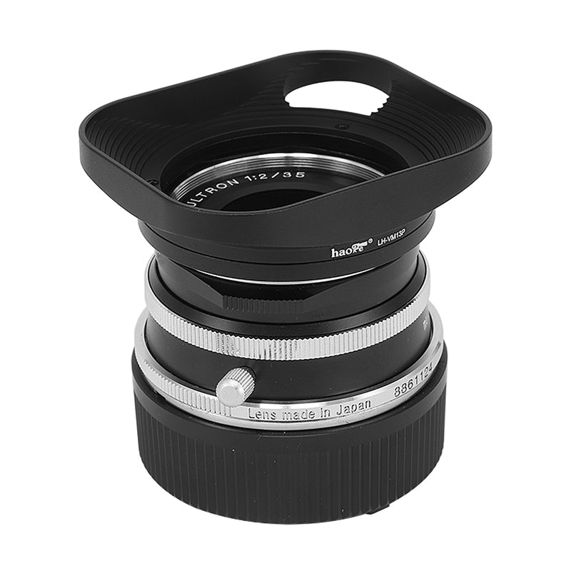 Haoge LH-VM13P Bayonet Square Metal Lens Hood Shade with Hollow Out Designed for Voigtlander 35mm f2 1:2/35 ULTRON Aspherical Vintage Line VM Lens replace LH-12