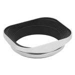 Load image into Gallery viewer, Haoge 55mm Square Metal Screw-in Lens Hood with Cap for Leica APO Summicron-M 90mm f/2 ASPH E55, Summicron-R 50mm f2 E55, Summilux-R 50mm f/1.4 E55, Elmarit-R 28mm f2.8 35 mm f/2.8 E55 Lens Silver

