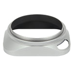 Load image into Gallery viewer, Haoge LH-W58P 58mm Square Metal Screw-in Lens Hood Hollow Out Designed with Cap for Leica Rangefinder Camera with 58mm E58 Filter Thread Lens Silver
