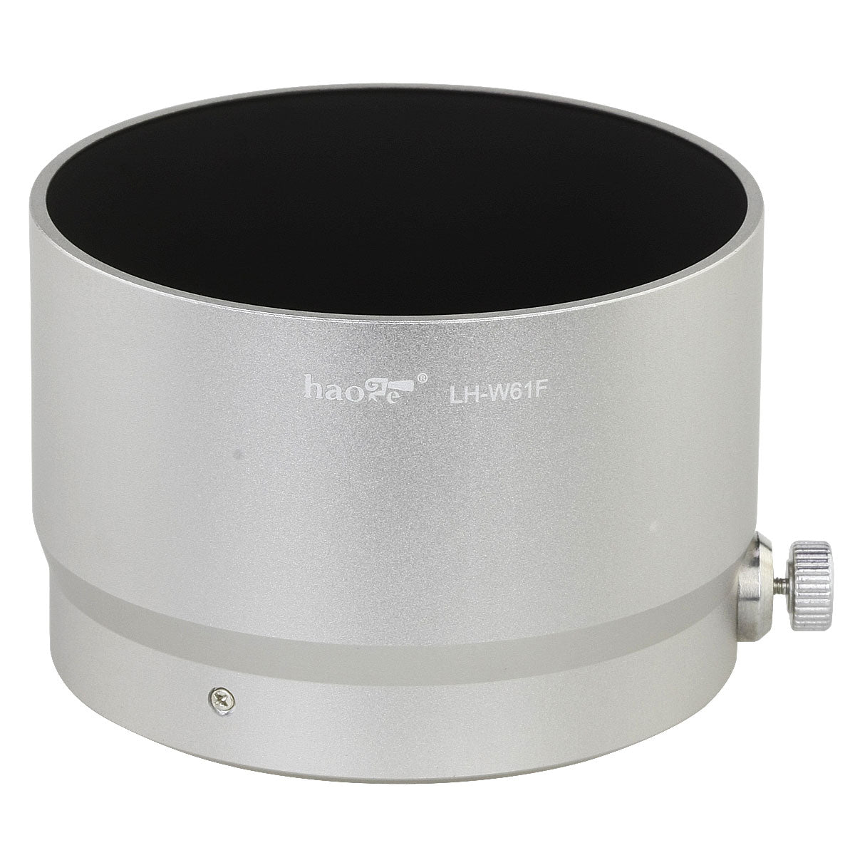 Haoge LH-W61F Metal Lens Hood Shade for Olympus M.ZUIKO Digital 75mm F/1.8 Lens Silver