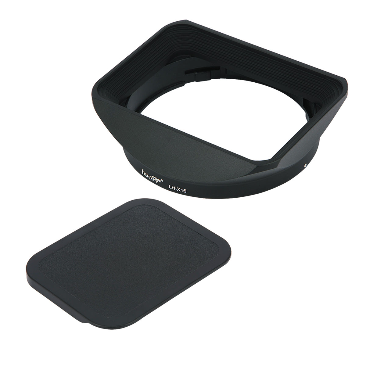 Haoge LH-X16 Square Metal Lens Hood Shade with Cap for Fujifilm