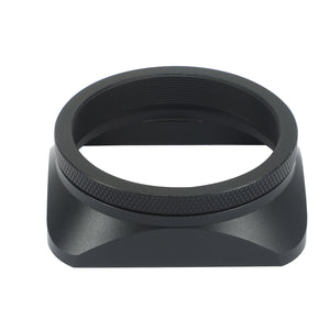 Haoge LH-X200B Square Metal Lens Hood with 49mm Adapter Ring for Fujifilm Fuji X100V X100F X100T X100S X70 Fuji Photo Camera Accessories Black