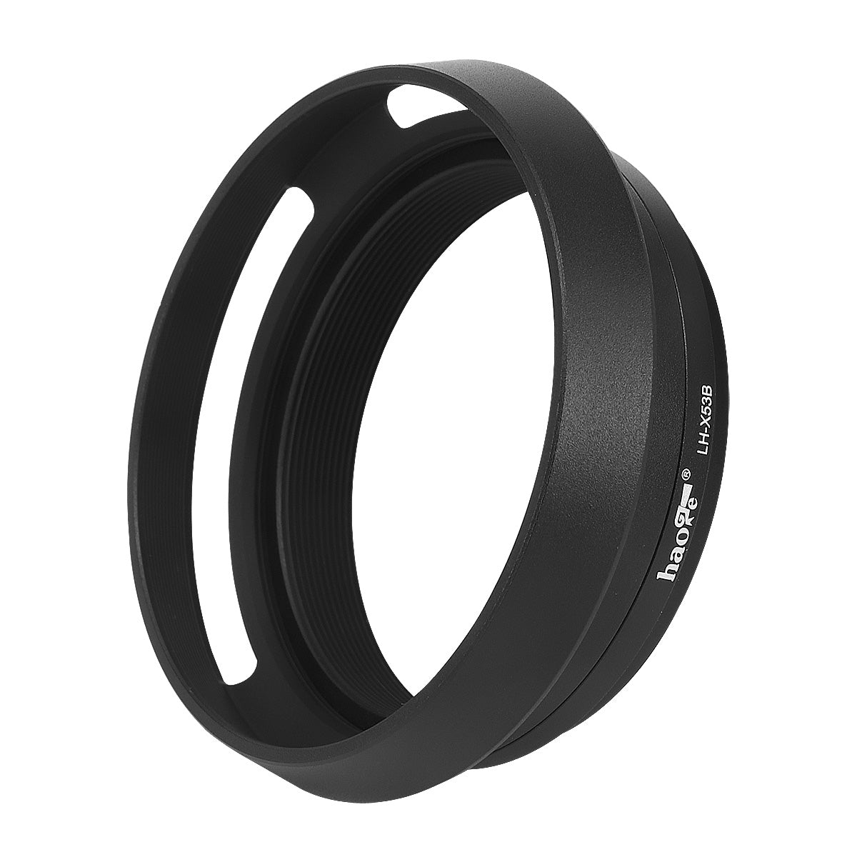 Haoge LH-X53B 3in1 Lens Hood with Adapter Ring with Cap Set for Fujifilm Fuji FinePix X70 X100 X100S X100T X100F X100V Camera Black replaces Fujifilm LH-X100