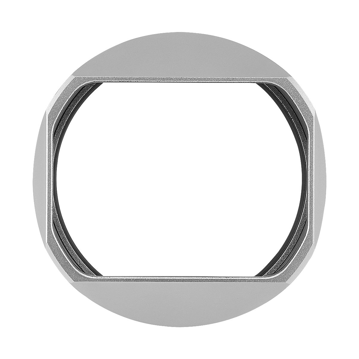 Haoge LH-X54W Square Metal Lens Hood with 49mm Adapter Ring for Fujifilm Fuji X100V X100VI Camera Silver