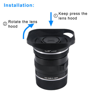 Haoge LH-ZV03P Lens Hood for Carl Zeiss Distagon T 2.8/21 21mm f2.8 ZM, C Biogon T 4.5/21 21mm f4.5 ZM, 2.8/25 25mm f2.8 ZM, 2.8/28 28mm f2.8 ZM, C Sonnar T 1.5/50 50mm f1.5 ZM Hollow Out Designed