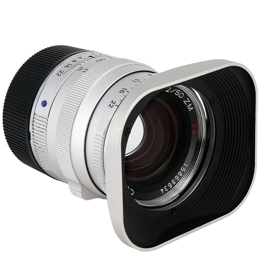 Haoge LH-ZV07 Square Metal Lens Hood for Carl Zeiss Biogon T* 2/35 35mm f2 ZM, C Biogon 2.8/35 35mm f2.8 ZM, Planar T 2/50 50mm f2 ZM; Voigtlander NOKTON CLASSIC 35mm f1.4 I＆II VM, 40mm f1.4 VM;50mm f/1.5 Aspherical II VM Lens silver