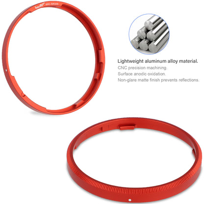 Haoge RRC-GR3XR Red Metal Decorate Ring Cap for RICOH GR3X/GRIIIX Camera replaces GN-2