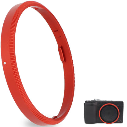 Haoge RRC-GR3XR Red Metal Decorate Ring Cap for RICOH GR3X/GRIIIX Camera replaces GN-2